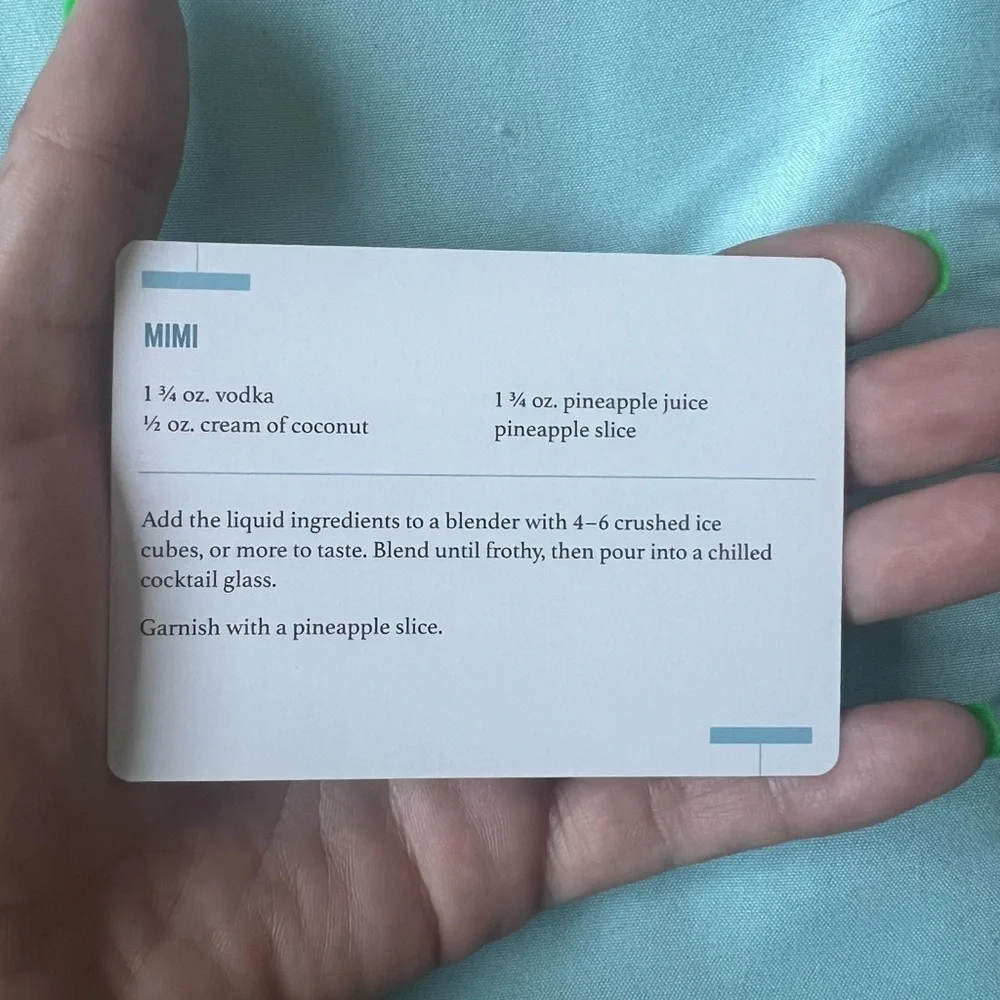PARAGON Cocktail Recipes Book - Blue and Gold